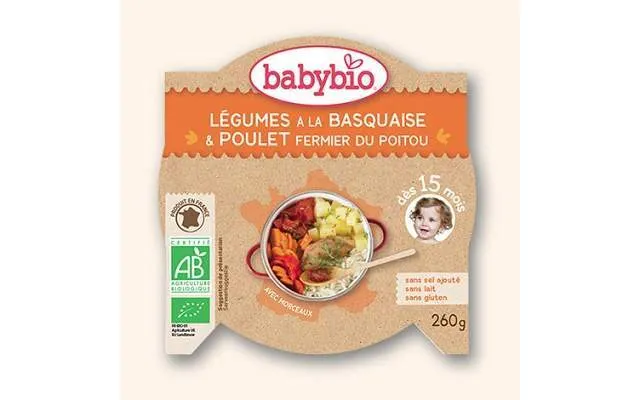 Menu With Basquaise Vegetables And Poitou Chicken - 15 Months