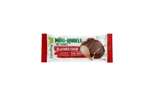 Mini Rice Rounds With Sugar-free Cocoa Glaze - 24 G