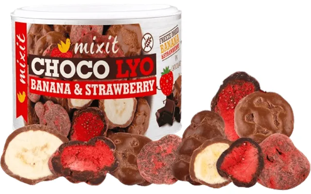 Mixit Crunchy Chocolate-covered Bananas And Strawberries - 150 G