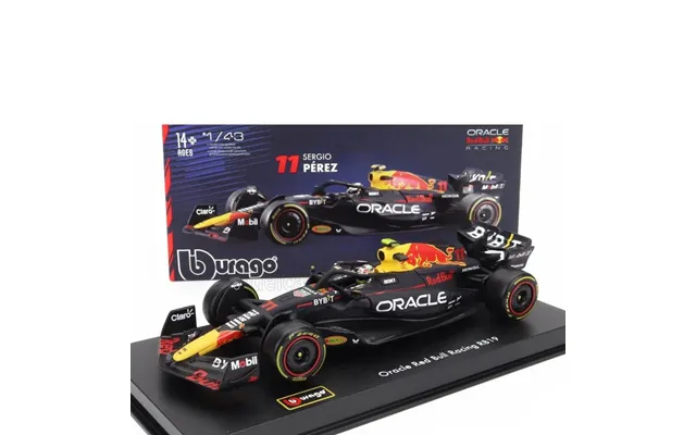 Model Car Oracle Red Bull Racing Rb19 With Helmet Sergio Perez - 14 Years