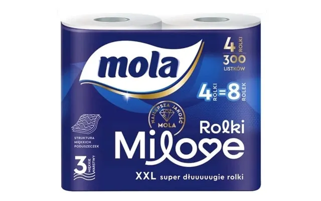 Mola Milove Toilet Tissue 3 Ply - 4 Rolls product image