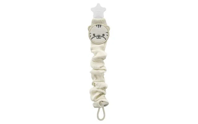 Muslin Pacifier Chain With Star - Ecru