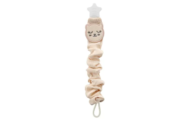 Muslin Pacifier Chain With Star - Salmon