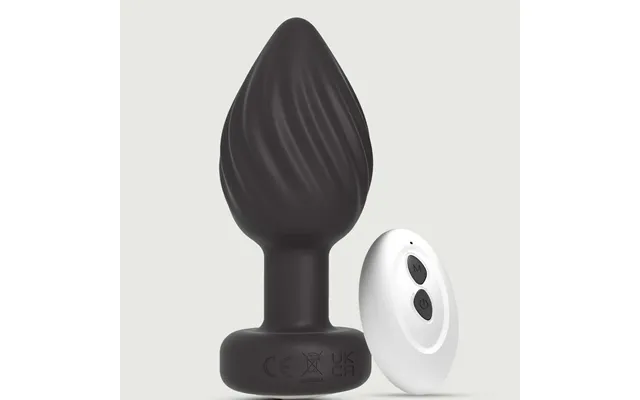 My Anal Wave Remote Controlled Silicone Vibrating Butt Plug Small - Black