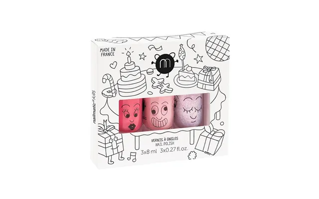Nailmatic Kids Party B Nail Polish Set Cookie 8ml Bella 8ml Elliot 8ml product image