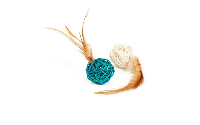 Natural Feather Ball For Cats - 4cm
