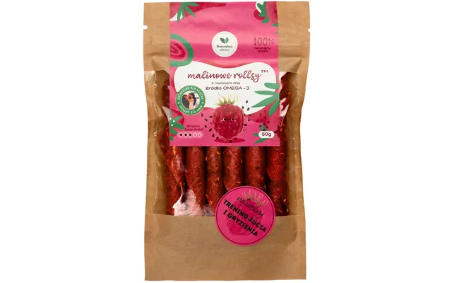 Naturally Healthy Raspberry Rolls With Chia Seeds - 50 G