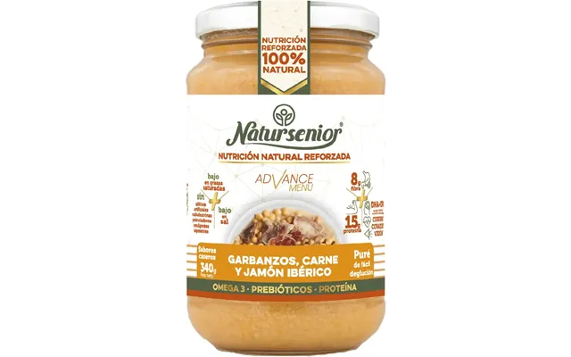 Natursenior Adult Mashed Chickpeas With Meat And Iberian Ham With Omega 3 Dha Epa - Prebiotics And Proteins