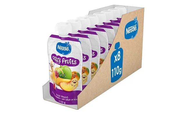 Nestlé Pack Puree Sachet Crazy Fruits - 110 G X 8 Units