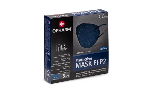 Opharm Protective Mask Ffp2 Navy Blue - 5pcs