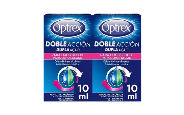 Optrex Multidose Double Action Eye Drops Dry Eyes Duplo 2x10 Ml