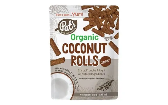 Organic Crunchy Chocolate Coconut Coconut Crispy Rolls - 140 G