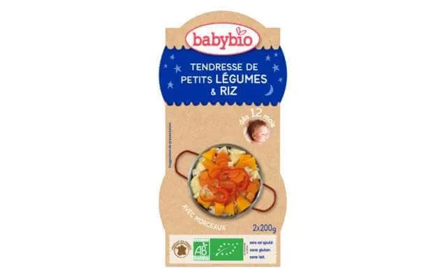 Organic Menu Puree Of Vegetables And Rice - 12 Months
