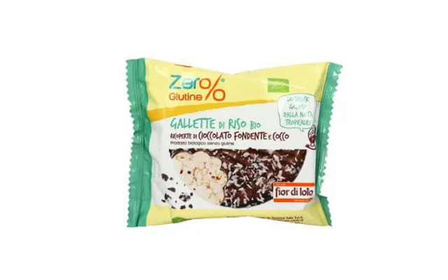 Organic Rice Rounds With Dark Chocolate And Coconut Flakes Whey% Gluten - 33 G
