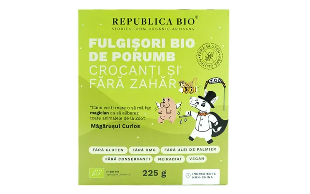 Organic Sugar-free Crunchy Corn Flakes Gluten-free - 225 G