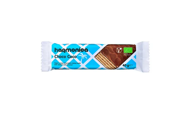 Organic Waffles With Coconut Wrapped In Dark Chocolate - 40 Gr