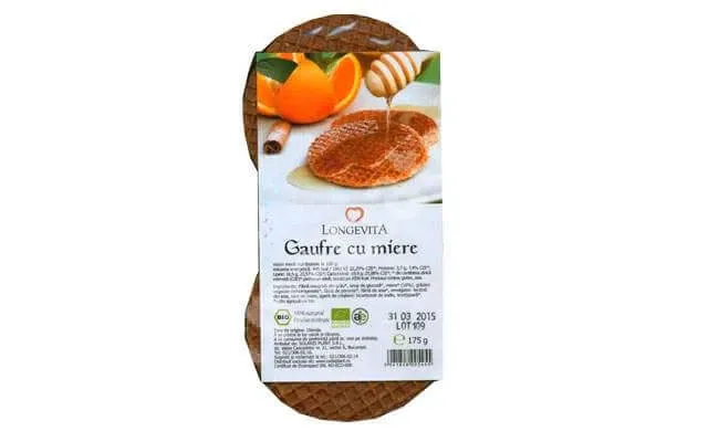 Organic Waffles With Honey - 175 G