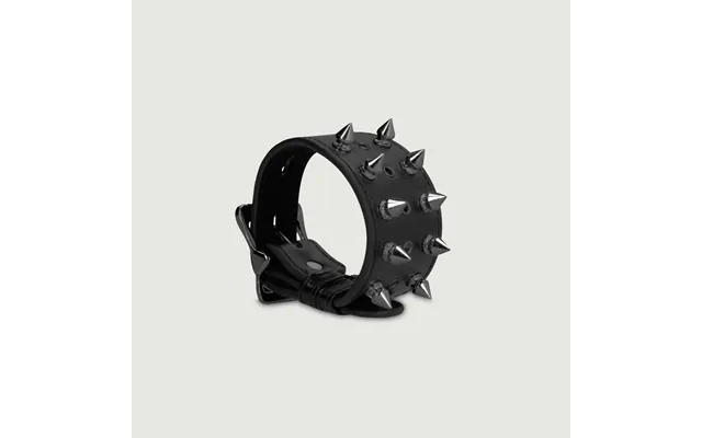 Ouch Skulls And Bones Bracelet With Spikes - Black