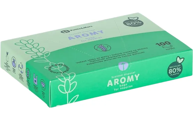 Petite&mars Scented Diaper Bags With Handles Aromas 100 Pcs