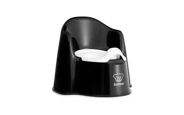 Potty Chair With Back Protection - Black-white