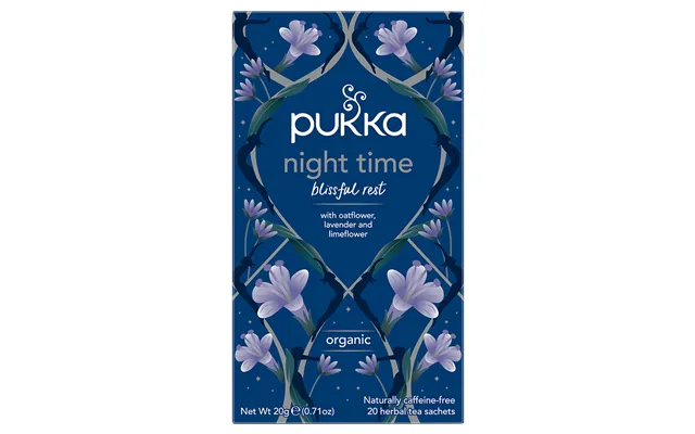 Pukka Night Time Organic Oatmeal Lavender Lime Herbal Tea 1 Gx 20 Sachets