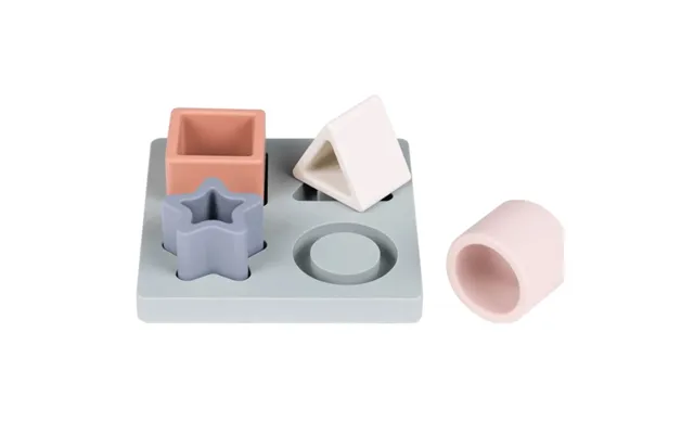 Puzzle Game With Geometric Shapes In Silicone - Grey