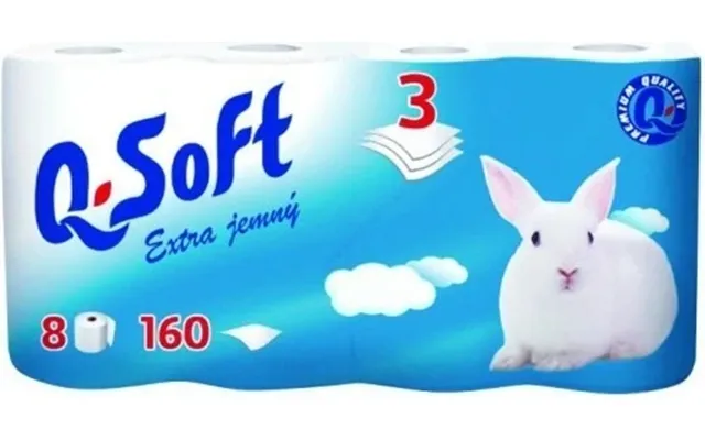 Q Soft White 3-ply Toilet Paper White 1×8 Pieces - 160 Pieces product image