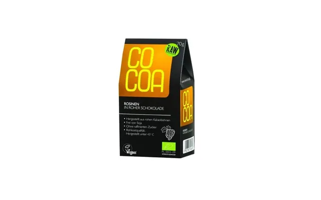 Raw Eco Chocolate Raisins - 70 Gr