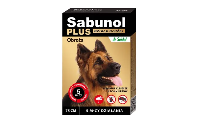 Sabunol Plus, External Deworming Dogs, Collar, L-xl 25 - 50kg , 75 Cm, Brown, 1pc