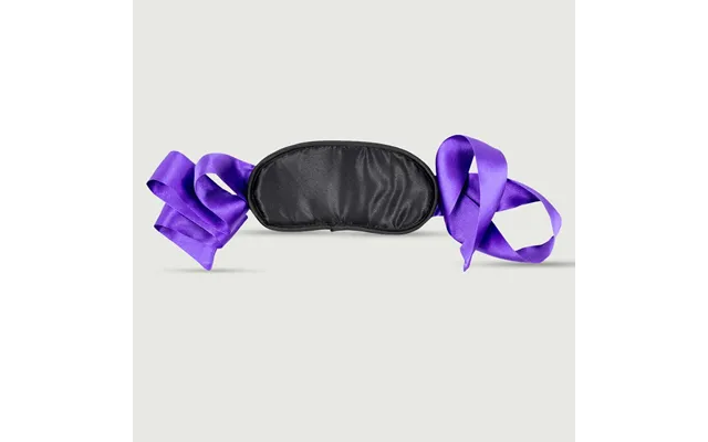 Satin Blindfold Mask With Ribbons - Black