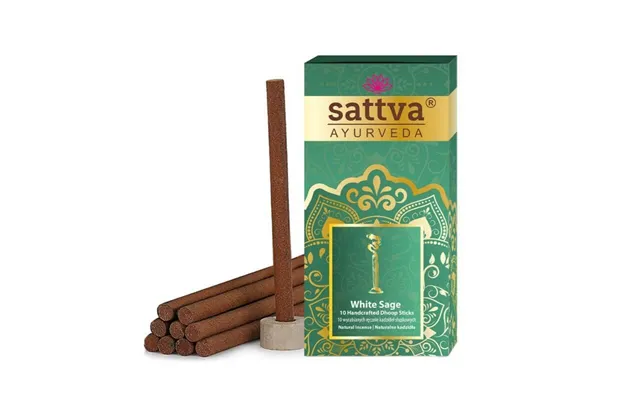 Sattva Incense Sticks White Sage Pillar Incense Sticks - 10 Pieces