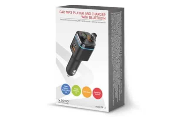 Savio Mp3 Car Transmitter With Bluetooth And Charging Function - Tr-12