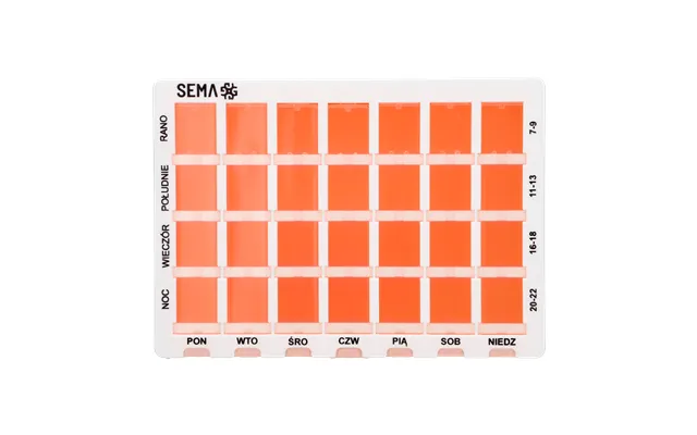 Sema Protect Four-chamber Weekly Medication Cassette