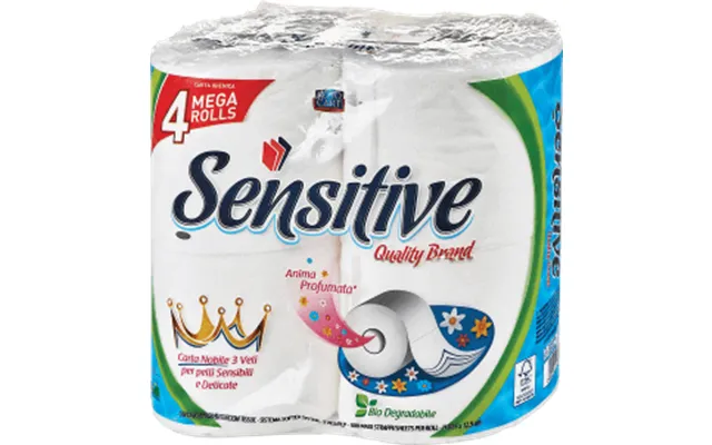 Sensitive 3-ply Scented Toilet Paper 4 Rolls - 150 M product image