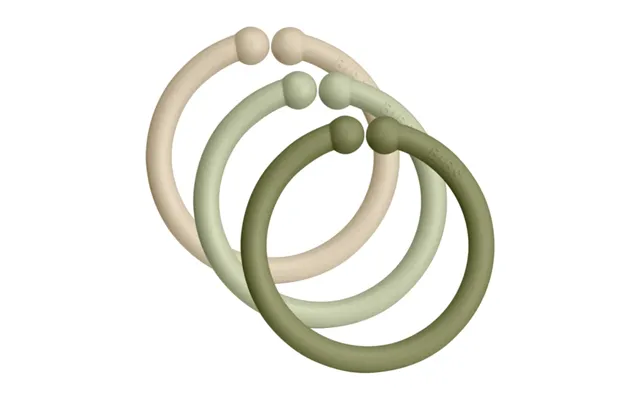 Set Of 12 Multifunctional Rings, Vanilla - Sage