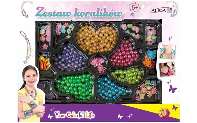 Set Of Plastic Beads Mix Colors And Shapes 650 Pieces