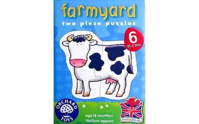 Set Of Six Farm Animal Puzzles - Orchard Toys