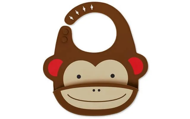 Silicone Bib With Monkey Pattern - 4uni