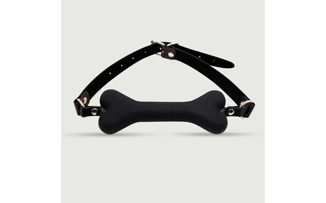 Silicone Bone Shape With Stitching - Black