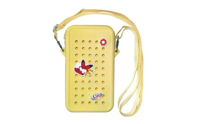 Silicone Pouch With Zipper And Charms For Crossbody Phone - Yellow product image