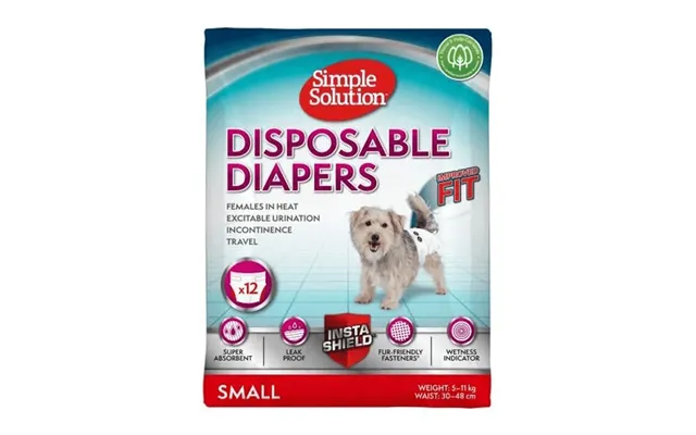 Simple Solution Dog Diapers Small 12 Pieces