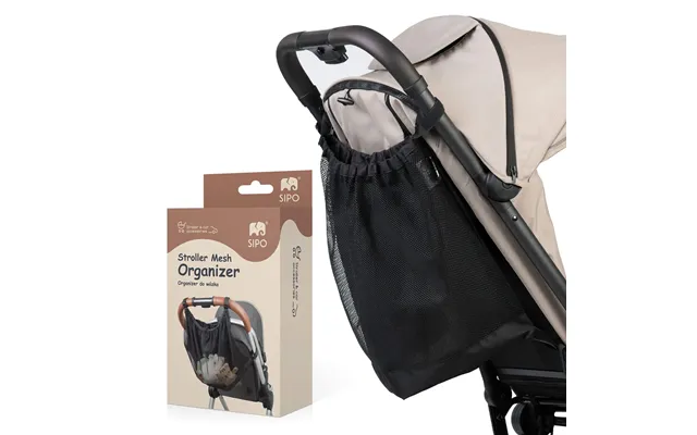 Sipo, Mesh Universal Organizer - Stroller Bag, Size Xl, Black, 1 Piece