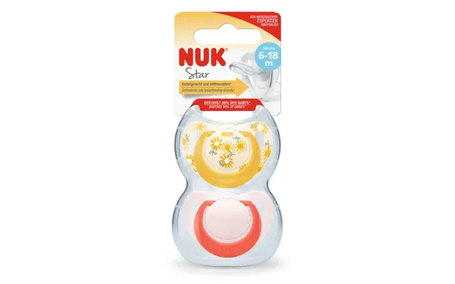 Star Flower Silicone Soother - 2 Pieces
