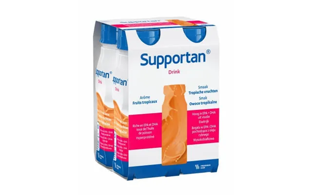 Supportan Nutritional Drink With Tropical Fruit Flavor - 4 X 200 Ml