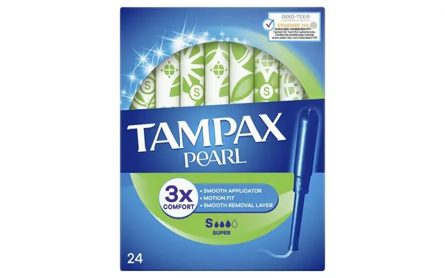 Tampax Pearl Super Tampons With Applicator - 24 Pieces