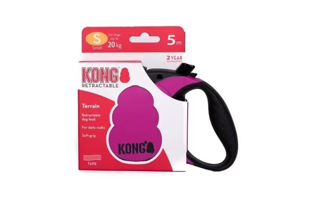 Terrain Retractable Retractable Ballast Fuchsia Terrain, Small 5 M - 20 Kg, 1 Piece, Kong Retractable