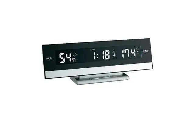 Thermo Hygrometer With Clock And Illuminated Alarm - 60.2011