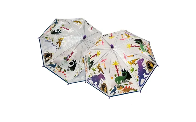 Transparent Umbrella For Children - In Changing Colors Dino