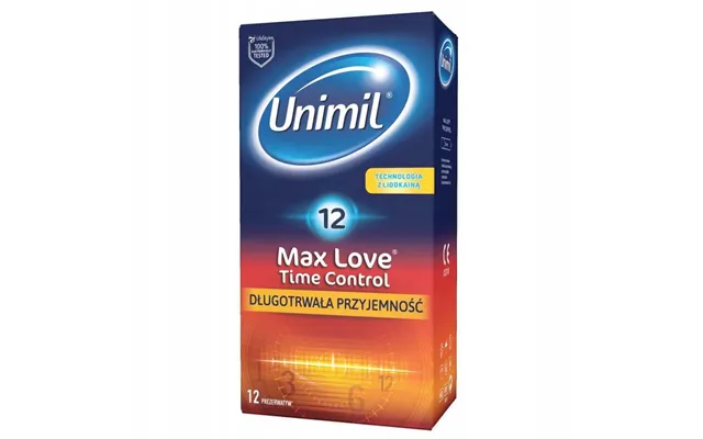 Unimil Max Max Love Time Control Latex Condoms Moistened - 12 Pieces
