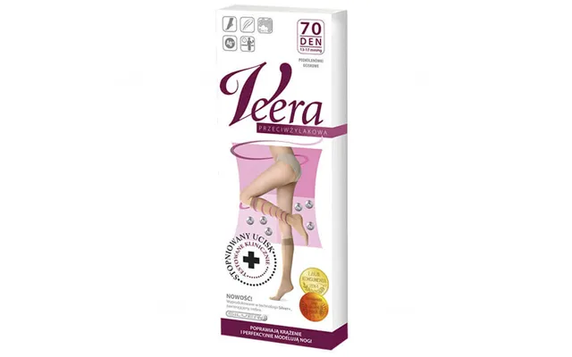 Veera Przeciw Ylakowa Knee High Socks 70 Den Size 3 4 Black product image